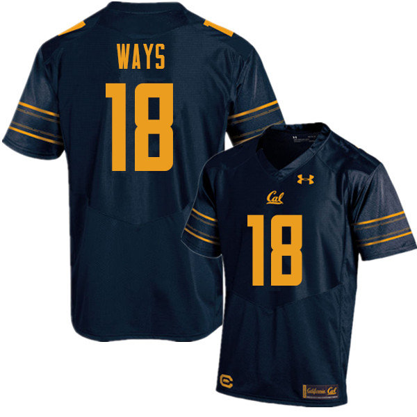 Men #18 Moe Ways Cal Bears UA College Football Jerseys Sale-Navy